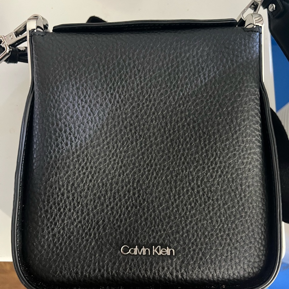 Calvin Klein Textured Black Shoulder Bag